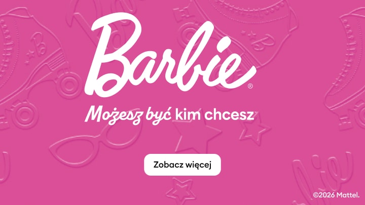 Baner promujący kolekcję Barbie i zachęcający do zapoznania się z ofertą inspirowaną zabawą oraz możliwością wyrażania siebie
