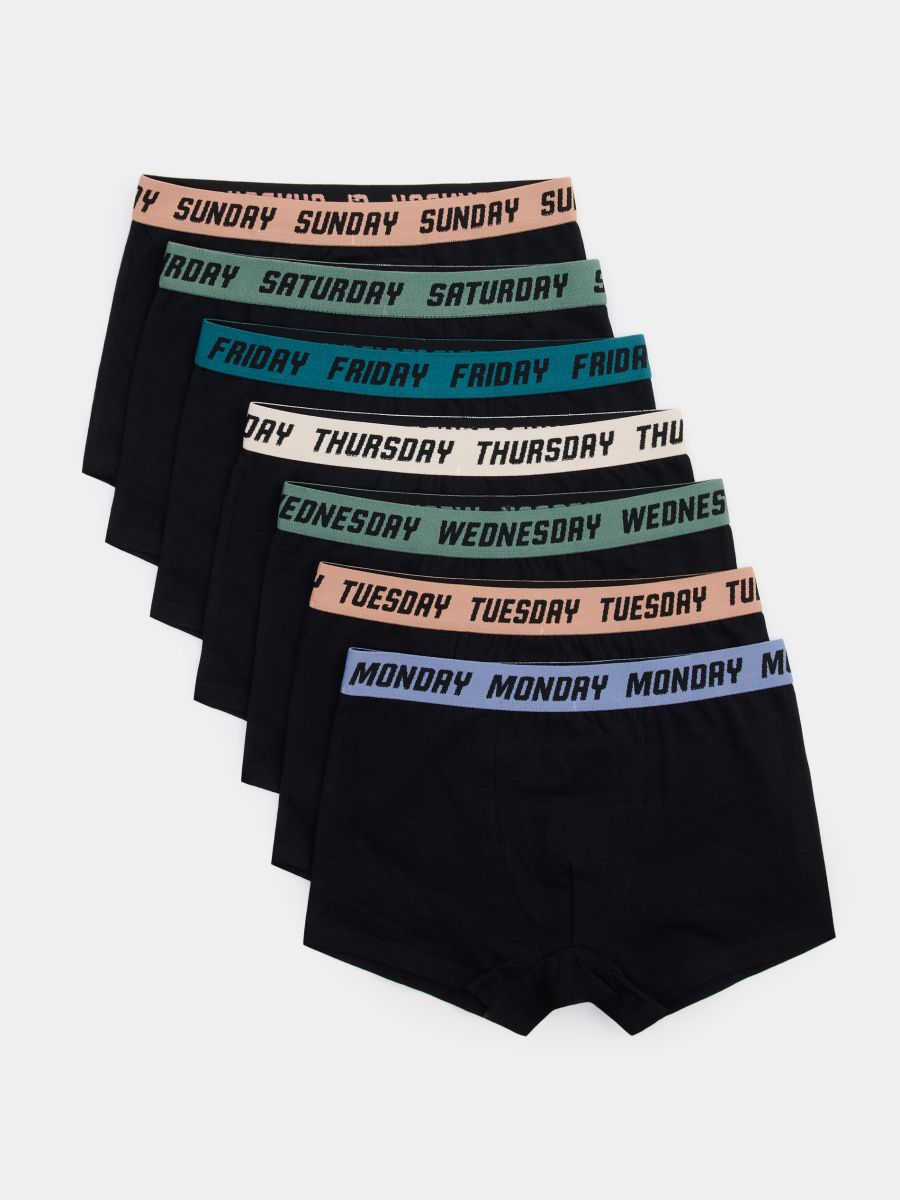 Bawełniane bokserki 7 pack - wielobarwny - SINSAY