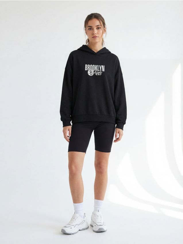 Bluza z kapturem z nadrukiem Brooklyn Nets NBA