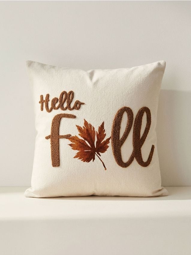 Poszewka dekoracyjna na poduszkę z napisem Hello Fall